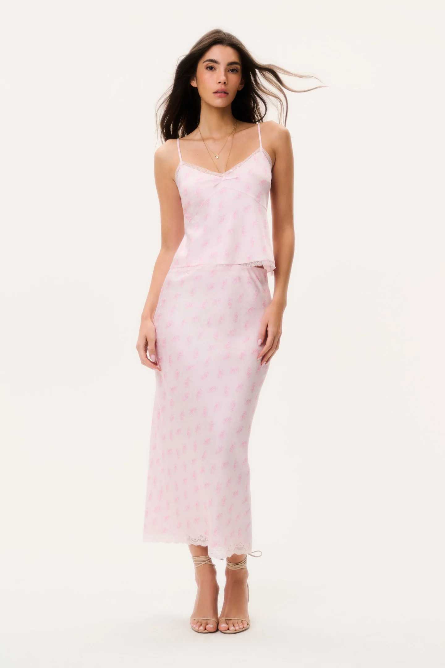 Castle Silk-Blend Floral Maxi Skirt | LoveShackFancy
