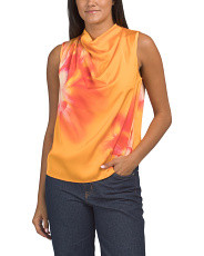 Sleeveless Bias Cut Halter Neck Satin Blouse With Back Zipper | Marshalls