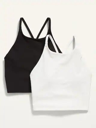 Light Support PowerSoft Longline Sports Bra 2-Pack for Women | Old Navy (US)
