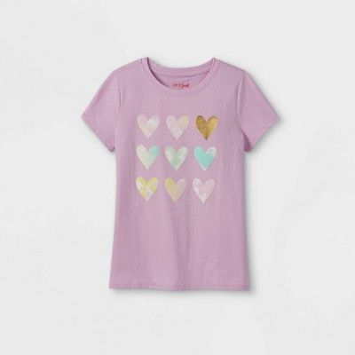 Girls' 'Tie-Dye Hearts' Graphic T-Shirt - Cat & Jack™ Light Purple | Target