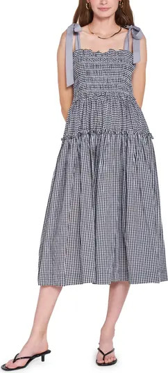 Gingham Smock Bodice Cotton Sundress | Nordstrom
