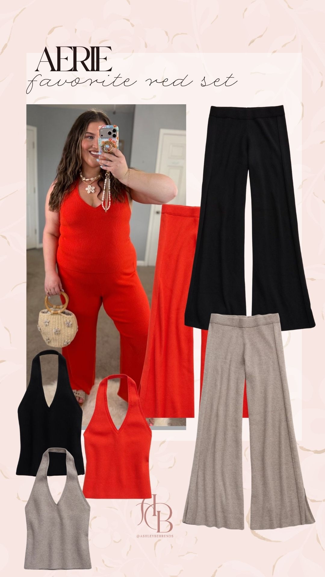 This @Aerie red ♥️❤️ set is gorgeous for summer. The material is so soft, the color is stunning and the fit is so plus size approved. I’m eyeing another color, because this look is so cute. 
Size inclusive lounge separates

#LTKSaleAlert #LTKSeasonal #LTKPlusSize