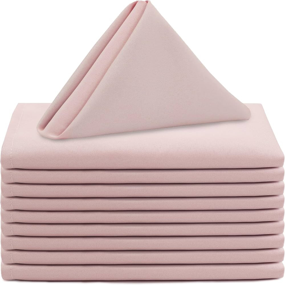 Your Chair Covers Cloth Polyester Napkins, 20 x 20 Inch, Washable Dinner Fabric Linen Napkins wit... | Amazon (US)