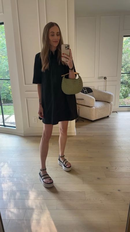 Fashion Jackson wearing black summer dress (tts) platform sandals (tts) amazing handbag, #fashionjackson #blackdress #summerdress #sandals #amazonfinds 

#LTKstyletip #LTKunder100 #LTKshoecrush