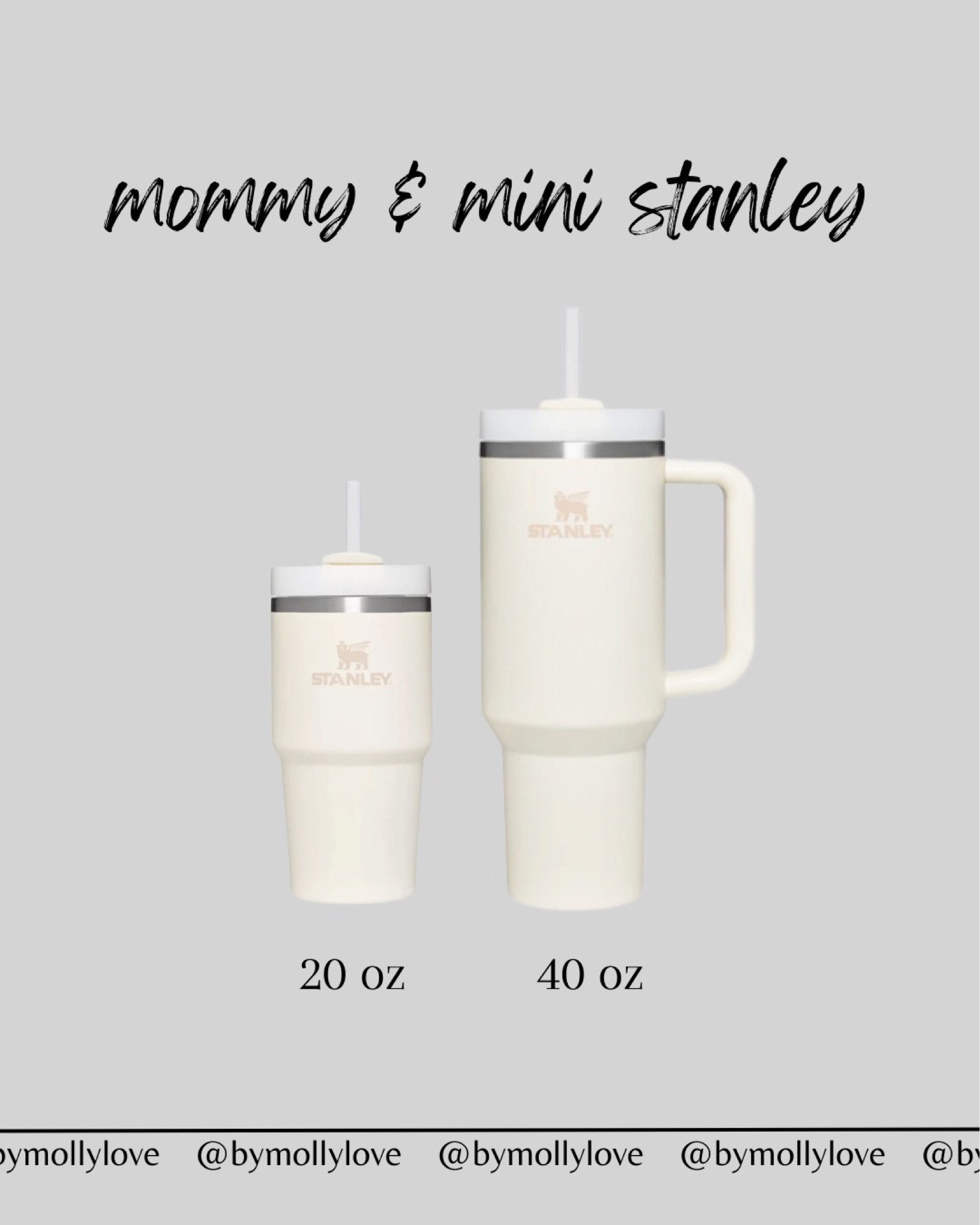 Stanley tumblers cute mommy & mini matching Stanley 20 & 40 oz sizes🤍

Stanley tumbler, white tumblers, LTK sale, spring sale, best sellers

#LTKFind #LTKunder100 #LTKSale