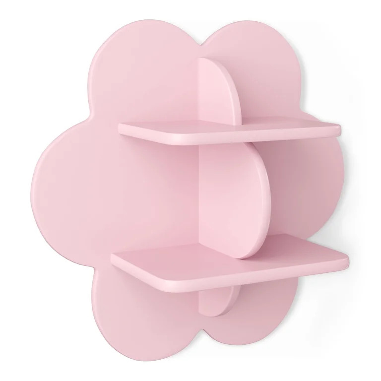 Mainstays Kids Daisy Shaped Decorative Wall Shelf, Pink | Walmart (US)