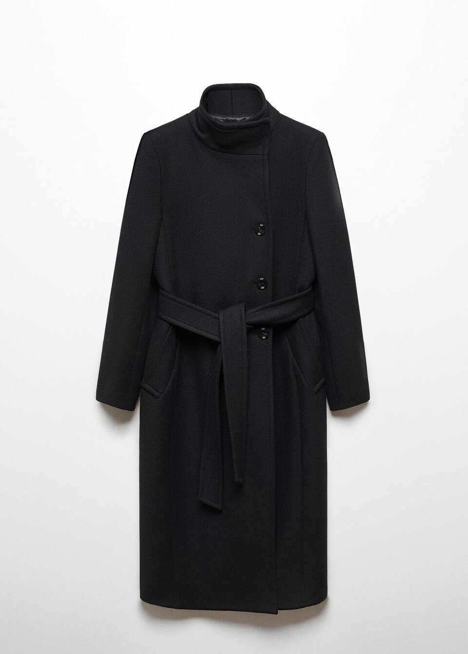 Belted manteco wool coat -  Women | Mango USA | MANGO (US)