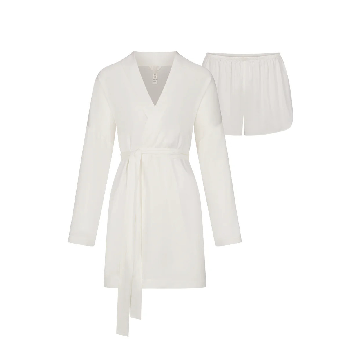 BRIDAL SILK ROBE AND TAP SHORT SET $198 | SKIMS (US)