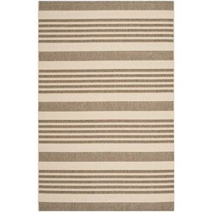 Safavieh Courtyard Brown Indoor Outdoor Rug - 4' x 5'7 | Cymax