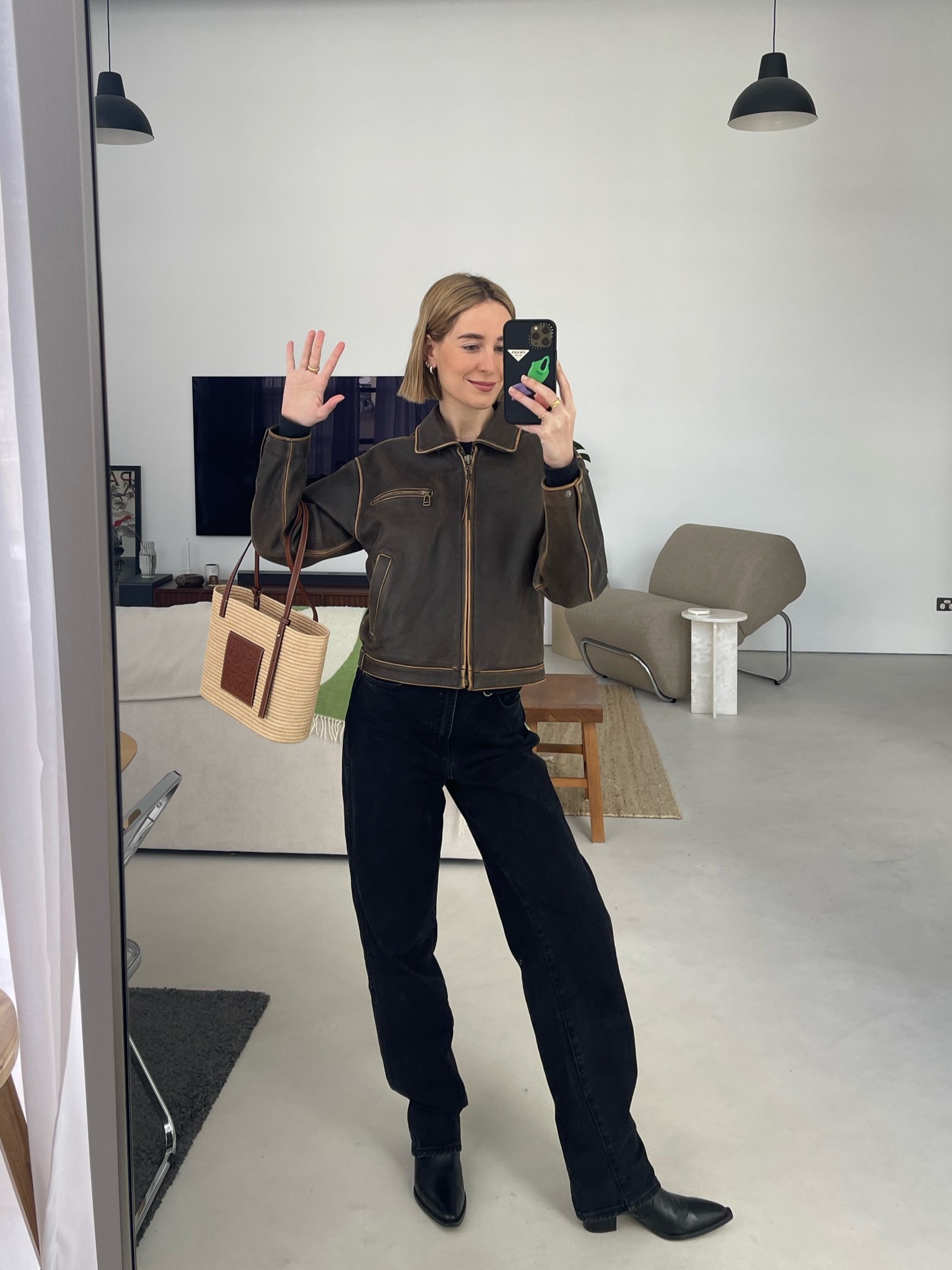 love this outfit so much! 
everything linked below 

black jeans, basket bag, loewe, minimal outfit, simple fit

#LTKSeasonal #LTKaustralia #LTKbrasil