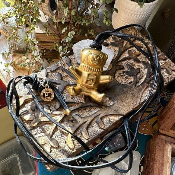 Escada Vintage Matt Gold Teddy Bear Pendant | Poshmark