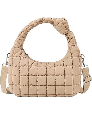 Telena Puffer Tote Bag for Women Lightweight Puffy Tote Bags Small Quilted Crossbody Shoulder Han... | Amazon (US)