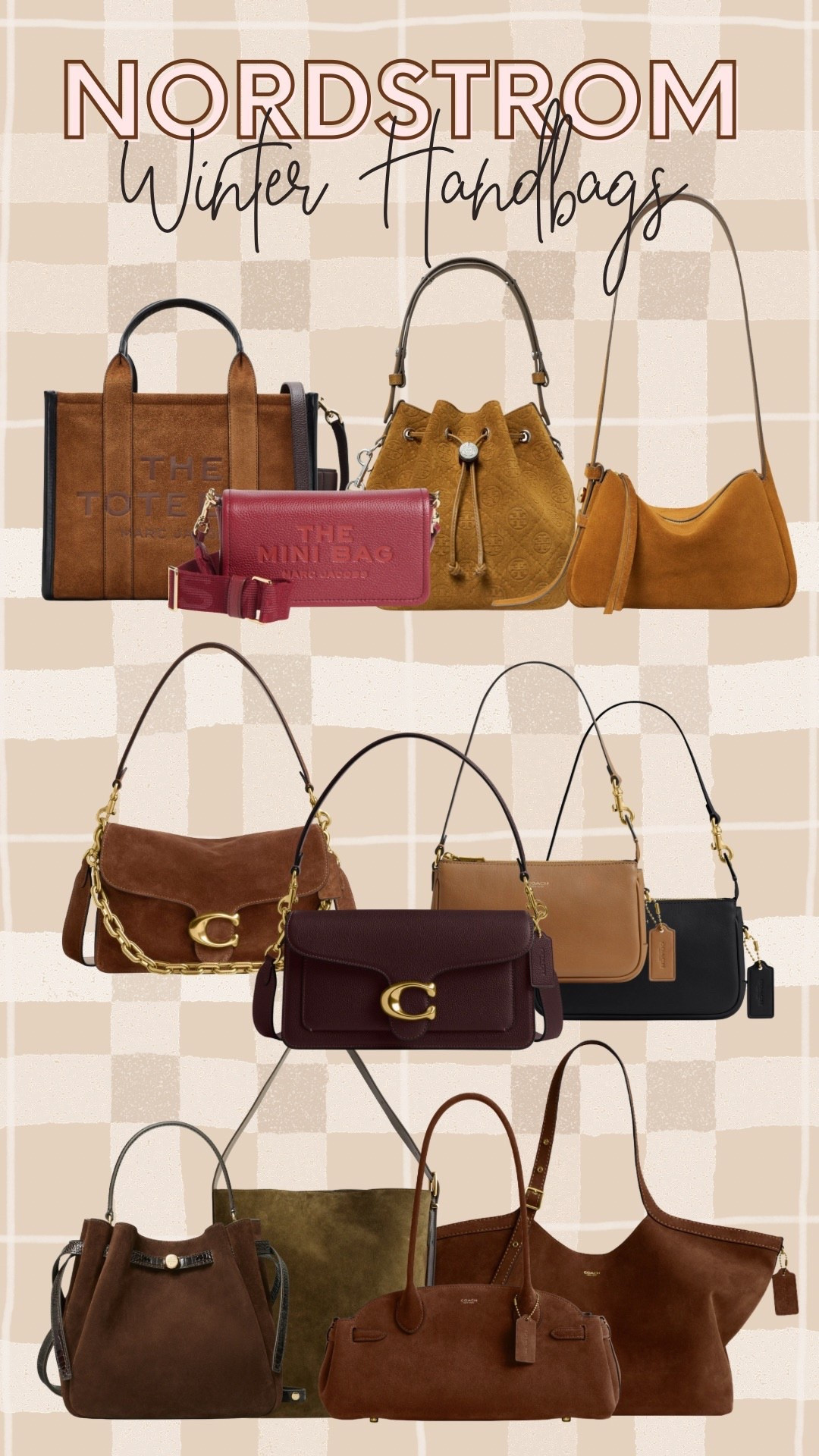 The perfect bags for winter! 

Romy bag, suede handbag, coach hand bag, Tory Burch, smiles and pearls 

#LTKootd #LTKgrwm #LTKMidsize