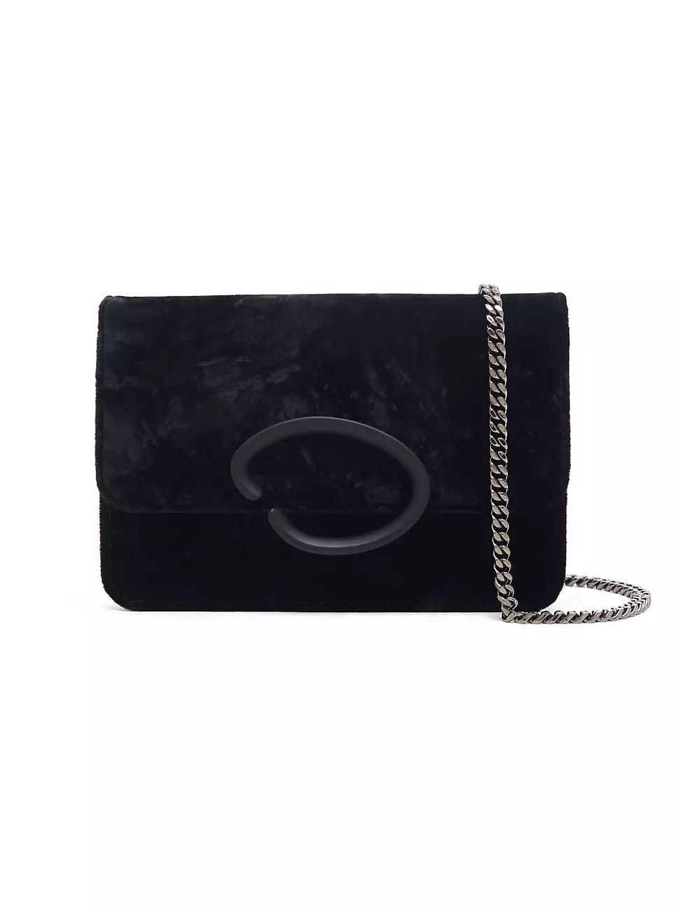 O-Pochette Crushed Velvet Shoulder Bag | Saks Fifth Avenue