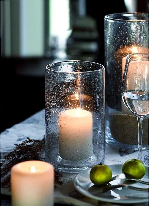 ARIAMOTION Hurricane Candle Holder for Pillar Glass Cylinder Vase Modern Rustic Centerpiece Clear... | Amazon (US)