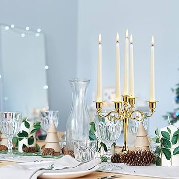 flamecan Ivory Taper Candles, Set of 20 Unscented and Smokeless 10 Inch Taper Candles Long Burnin... | Amazon (US)