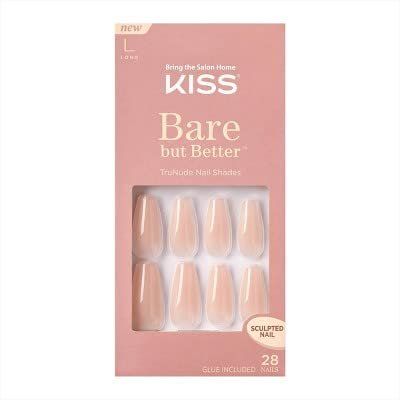 KISS Bare But Better TruNude Fake Nails Nude Nail Shades Manicure Set Nude Drama 28 Chip Proof Smudg | Walmart (US)