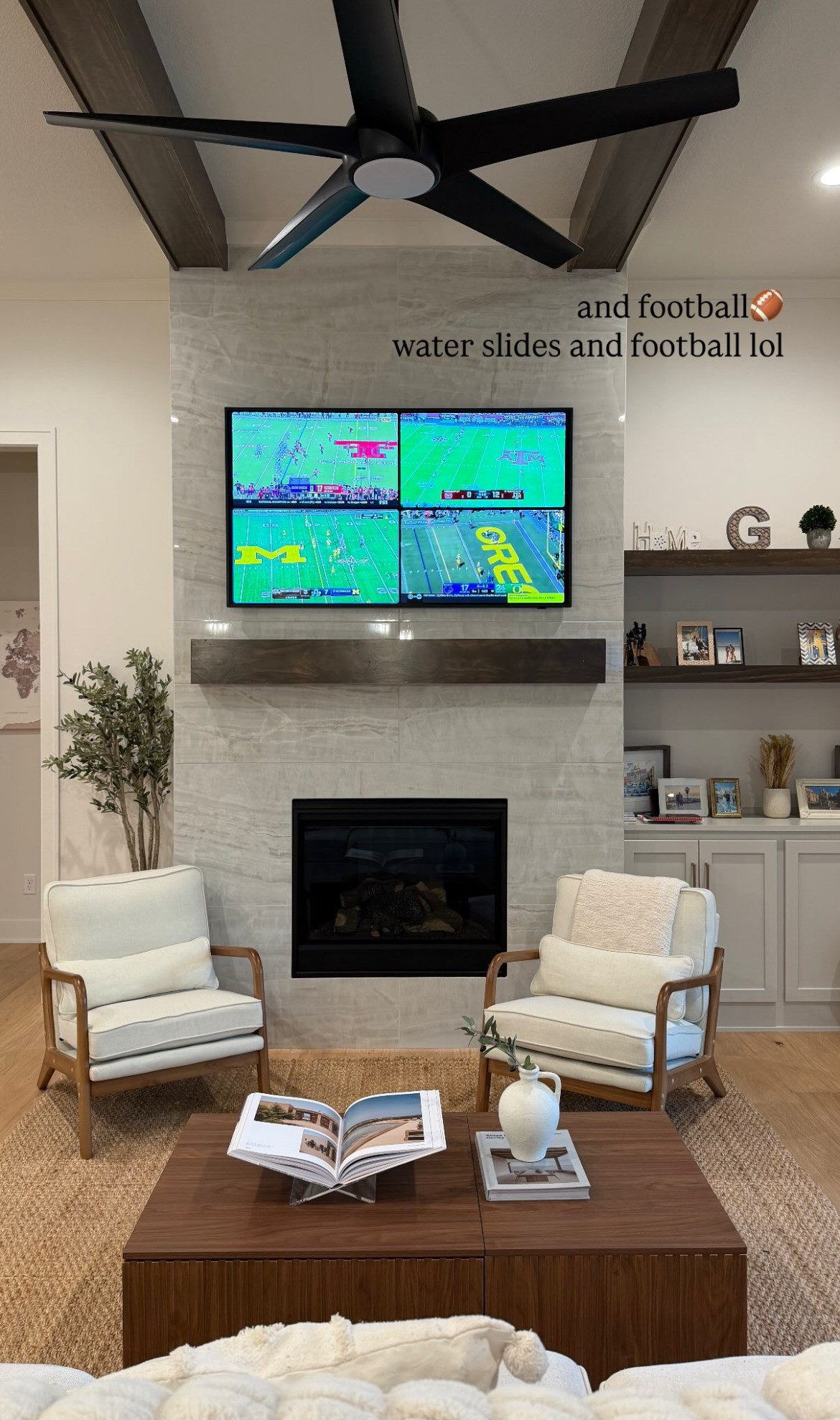 Football season is officially taking over the house 😂🏈 Four games at once is serious business over here!

#FootballSeason #GameDay #FootballSaturday #CollegeFootball #SaturdayFootball #FootballFamily #WeekendAtHome #FamilyTime #HomeInspo #LivingRoomInspo #MomLife #LTKHome #LTKFamily #LTKFinds #ShopLTK 

 #LTKdayinmylife #LTKHome