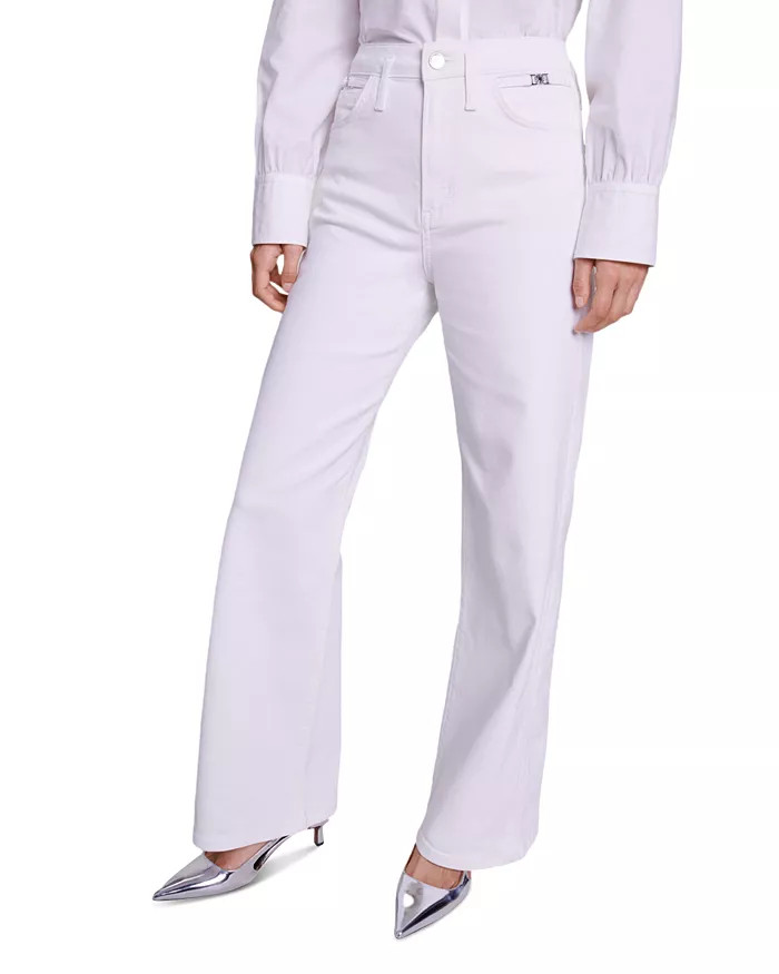 Maje Pantinan High Rise Wide Leg Jeans in White Back to results -  Women - Bloomingdale's | Bloomingdale's (US)