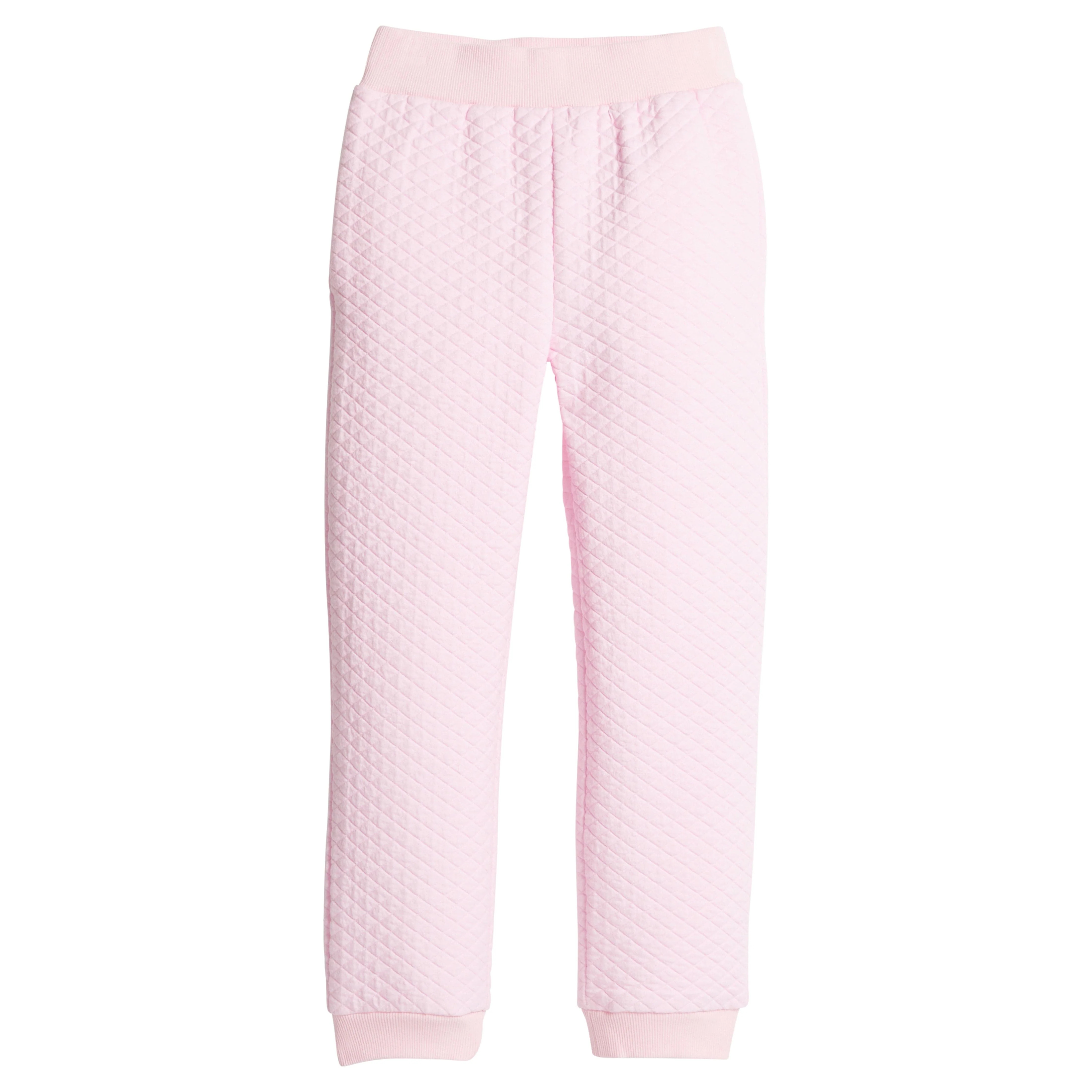 Girls Light Pink Classic Quilted Jogger | Little English | Little English