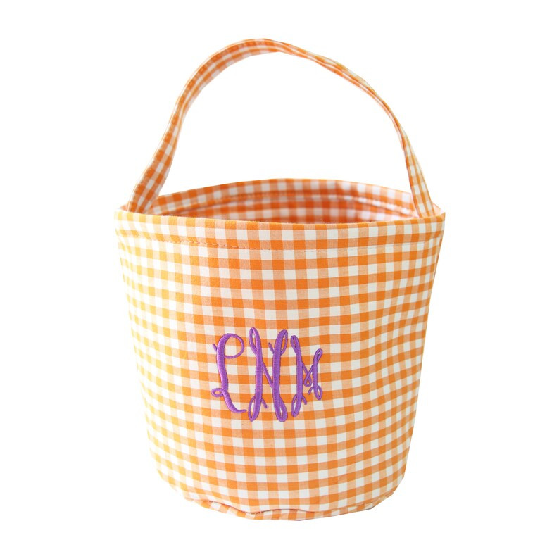 Orange Gingham Halloween Bucket Black Gingham Halloween | Etsy | Etsy (US)