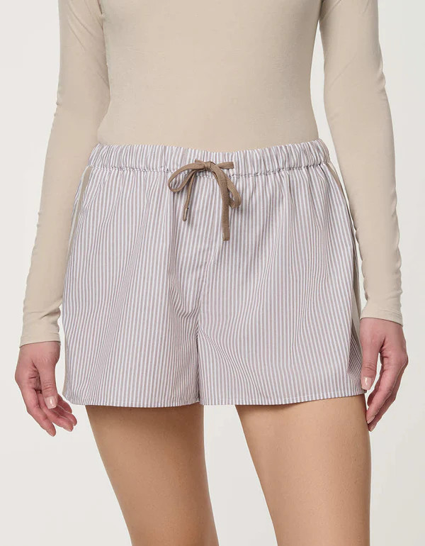 Striped Poplin Short | Bernardo Fashions