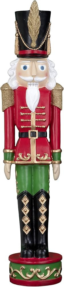 Haute Decor Classic Red and Green Christmas Nutcracker Holiday Decoration for Indoor/Outdoor Use ... | Amazon (US)