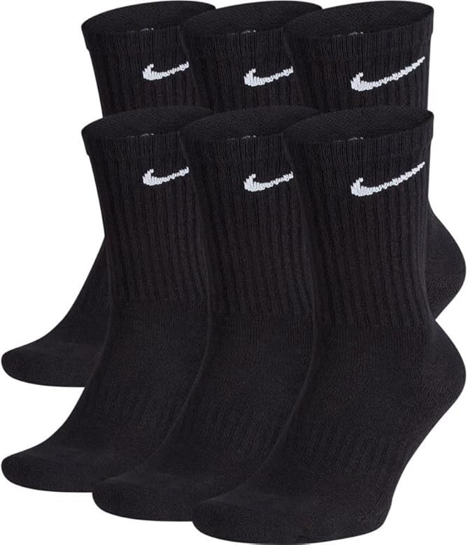 Nike Everyday Cushion Crew Socks, Unisex (Pack of 6 Pairs) | Amazon (US)