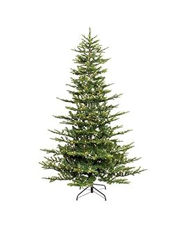 Puleo International 7.5 Foot Pre-Lit Aspen Fir Artificial Christmas Tree with 700 UL Listed Clear Lights Green | Amazon (US)
