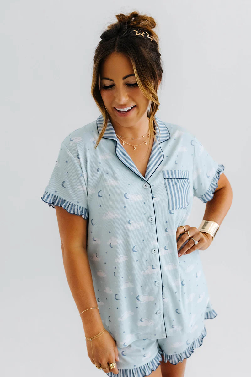 Cloud Ruffle Ribbed Pajama Set | Shop Staykation