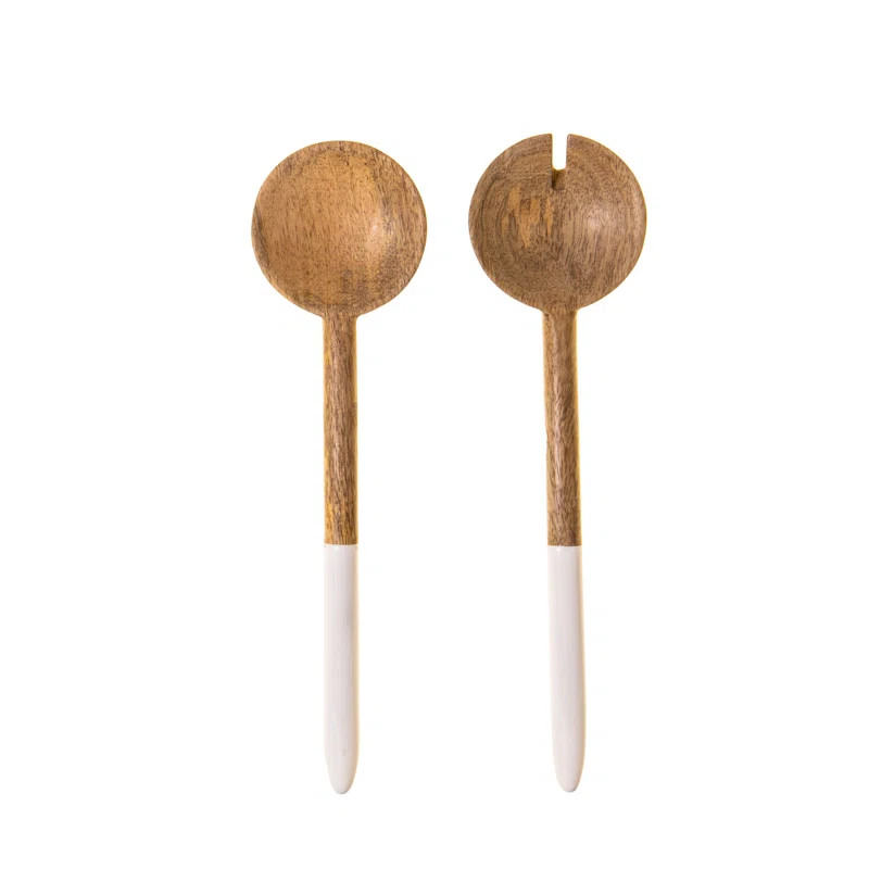Horsforth 2 -Piece Wood Salad Server | Wayfair North America