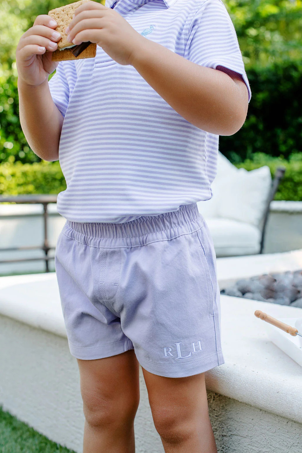 Sheffield Shorts - Lauderdale Lavender with Beale Street Blue Stork | The Beaufort Bonnet Company