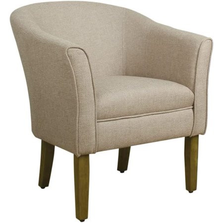 Janmitta Barrel Shaped Accent Chair Cream and Brown Cream and Brown Cream and Brown | Walmart (US)