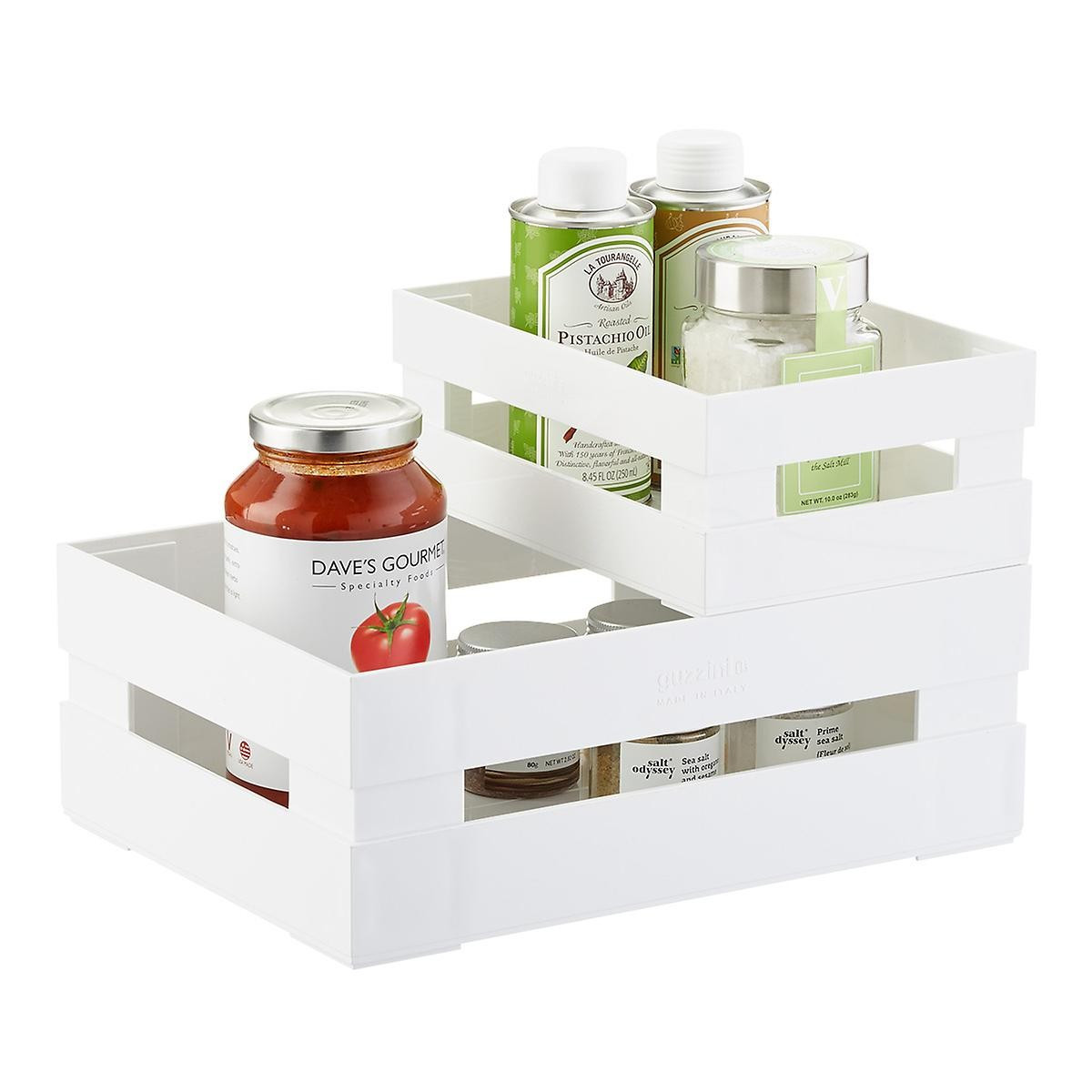 Guzzini Large Italian Pantry Bin White | The Container Store