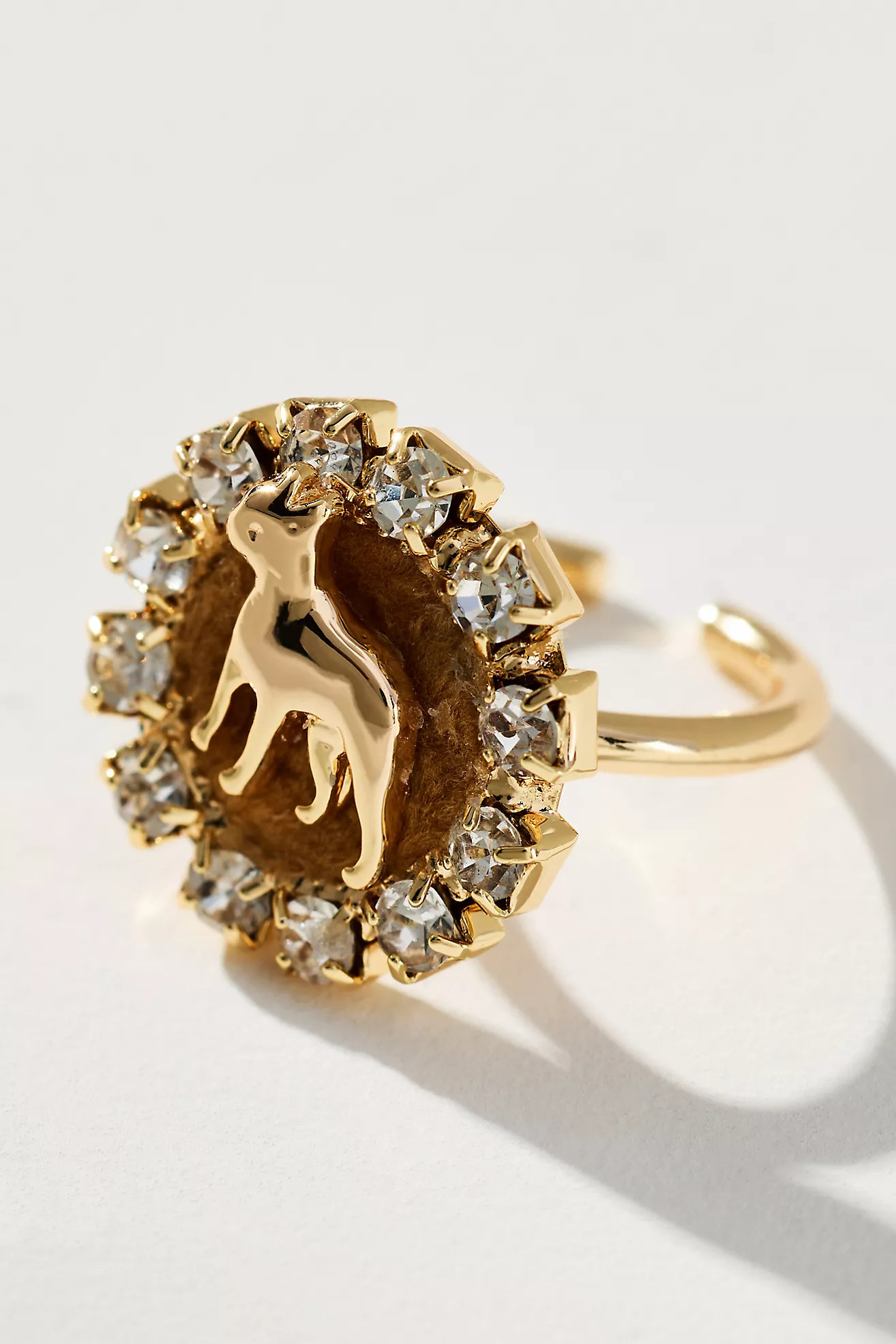 Dog Cameo Cocktail Ring | Anthropologie (US)