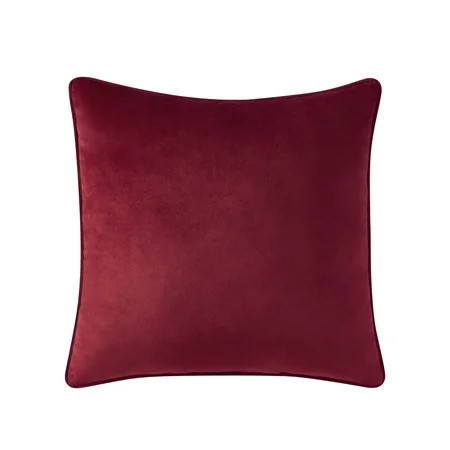 Holiday Time 18" x 18" Red Velvet Decorative Pillow | Walmart (US)