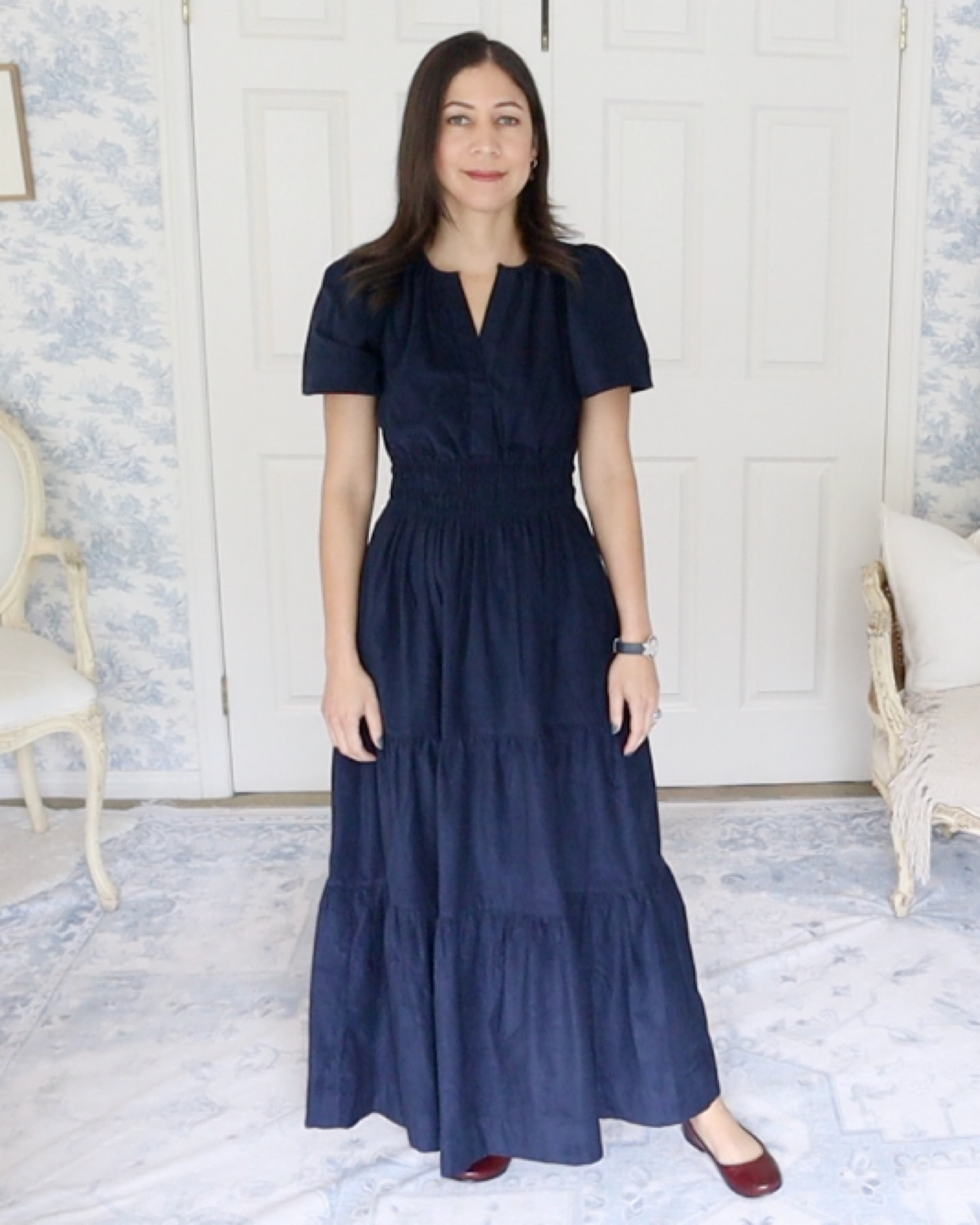 I fell in love with the Somerset line from Anthropologie last spring. This updated fall/ winter edition features a rich corduroy fabric in navy that will following me easily from fall to winter. There are so many versatile ways to style this dress. I am already wearing it on repeat as one of my core items. It pairs well with flats, boots and lug shoes. 

How would you style this dress for the season? 

#OOTD #TenItemWardrobe

#LTKFallSale #LTKStyleTip #LTKSeasonal