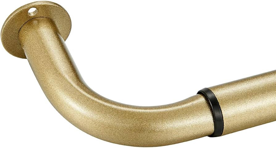 Room Darkening Curtain Rod, Wrap Around Design, Extra-Thick 1-Inch Diameter Single Drapery Rod, E... | Amazon (US)