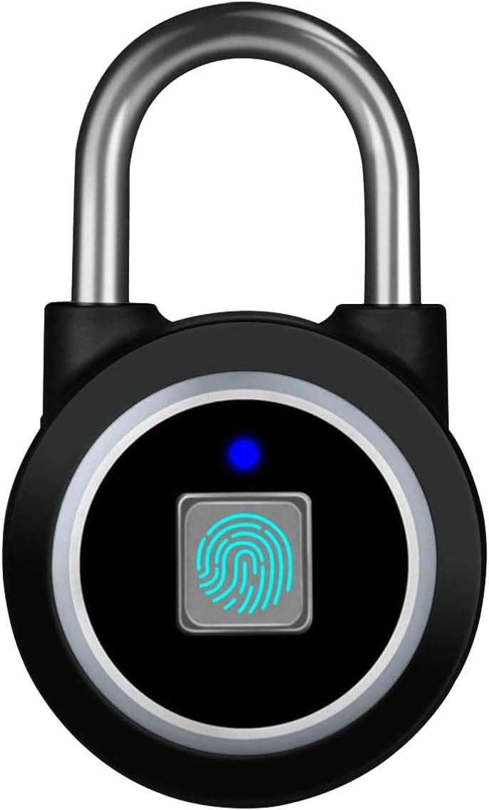 Fingerprint Padlock, Bluetooth Lock, Mobile APP, MEGAFEIS Smart Padlock with Keyless Biometric, W... | Amazon (US)