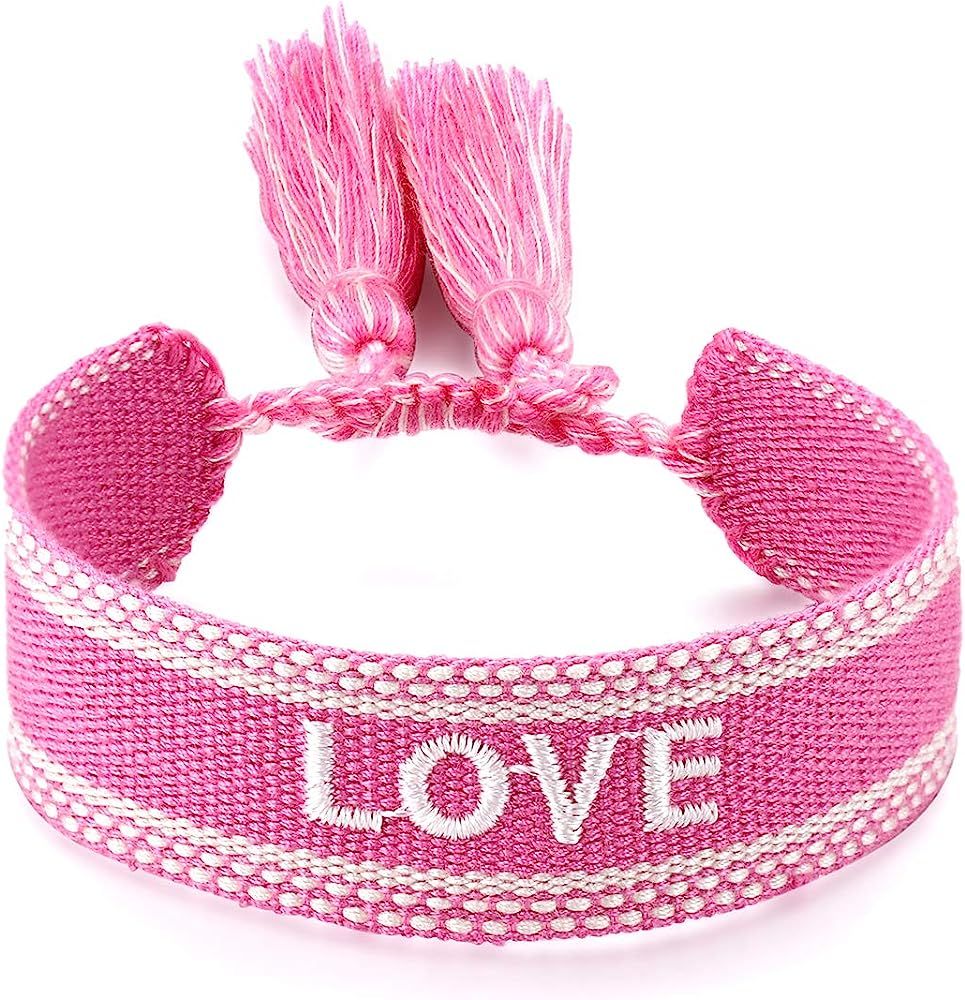 ASTOFLI Woven Friendship Wrap Bracelet Knitted Word Lucky Bracelets Braided Geometric Pattern for... | Amazon (US)