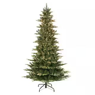 Puleo International 6.5 ft. Pre-Lit Slim Aspen Fir Artificial Christmas Tree with 350 UL-Listed C... | The Home Depot