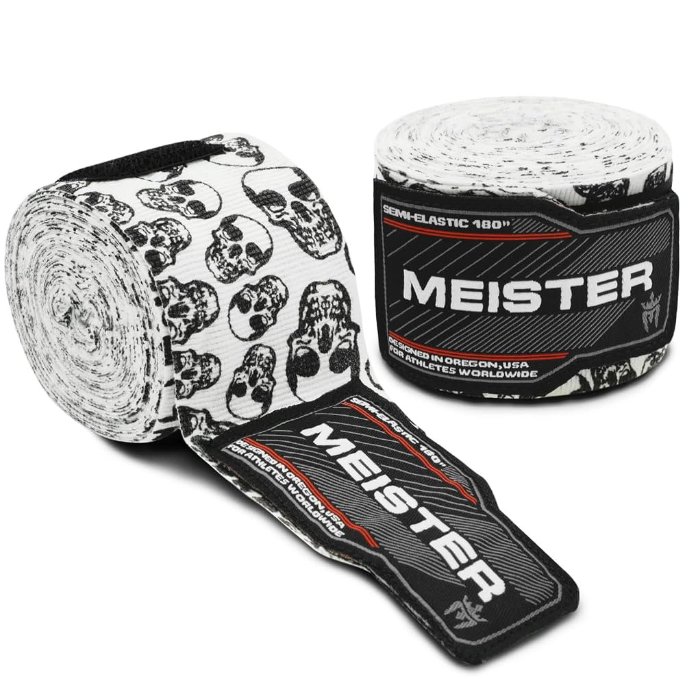 Meister Adult 180" Semi-Elastic Hand Wraps for MMA & Boxing (Pair) | Amazon (US)