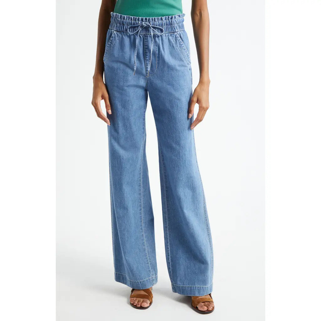 Veronica Beard Dunford Drawstring Jeans in Amethyst Frost at Nordstrom, Size 10 | Nordstrom