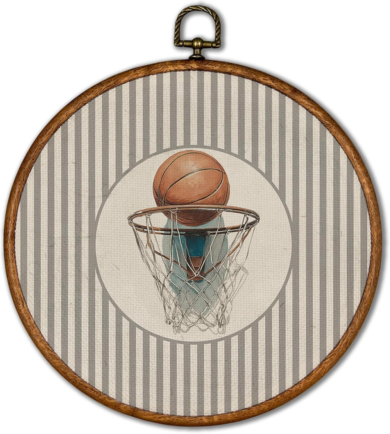 KSDUT Vintage Basketball Wall Art Decor - Retro Sports Trendy Wall Art Canvas Frame Hanging Print... | Amazon (US)