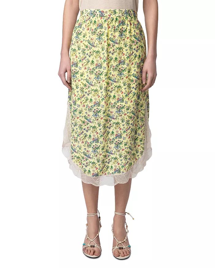 Joslina Lace Trim Floral Midi Skirt | Bloomingdale's (US)