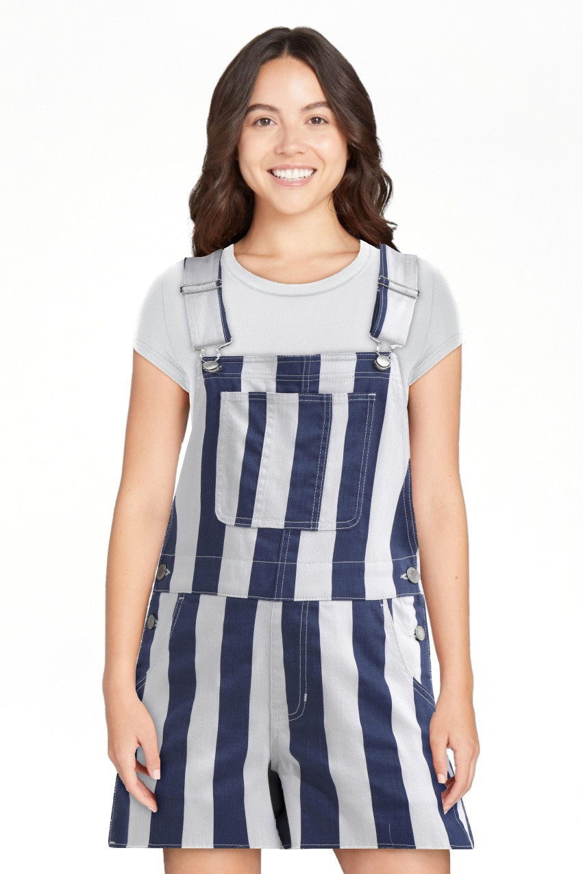 No Boundaries Denim Shortalls, 3" Inseam, Women's | Walmart (US)