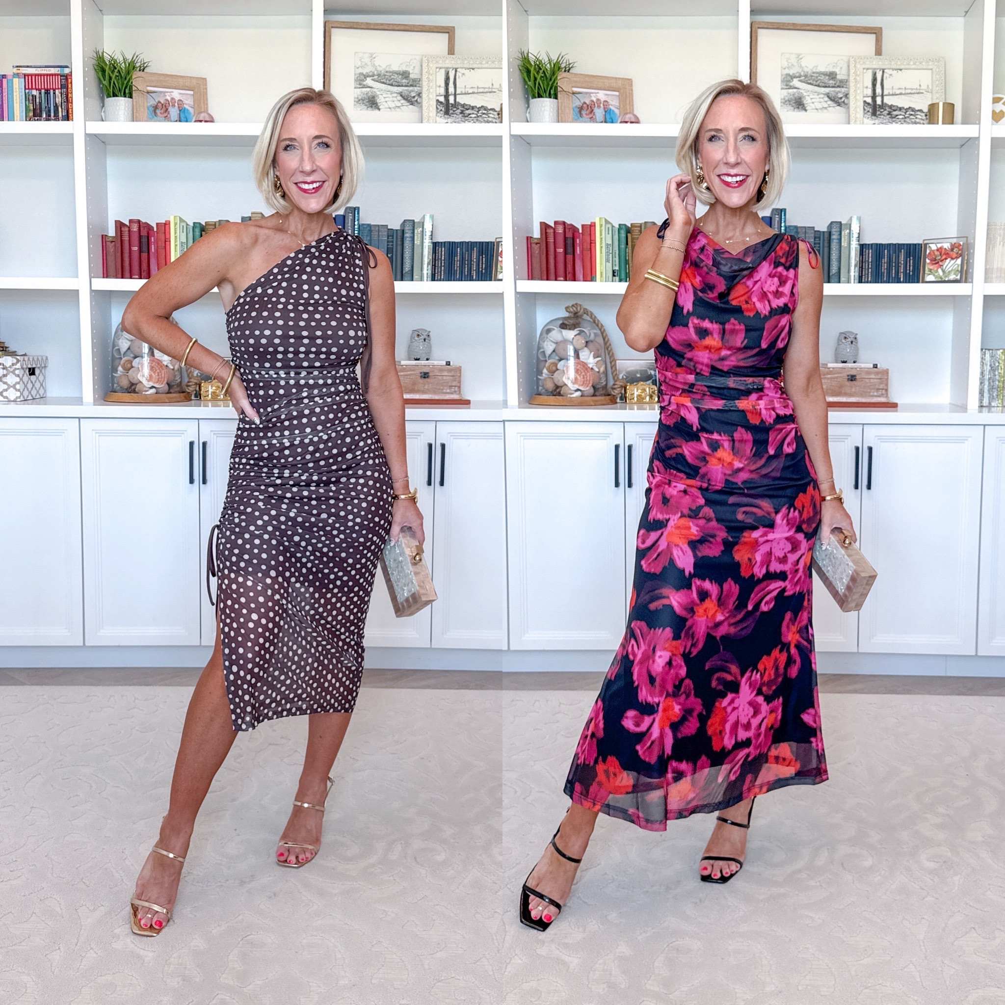 Amazon - wedding and special occasion dresses. One Shoulder Bodycon Mesh Ruched Dress - size small. 6 colors. Floral Mesh Bodycon Sleeveless Ruched Maxi Dress- size small. 9 colors. 

#LTKOver40#LTKSeasonal#LTKWedding 

 