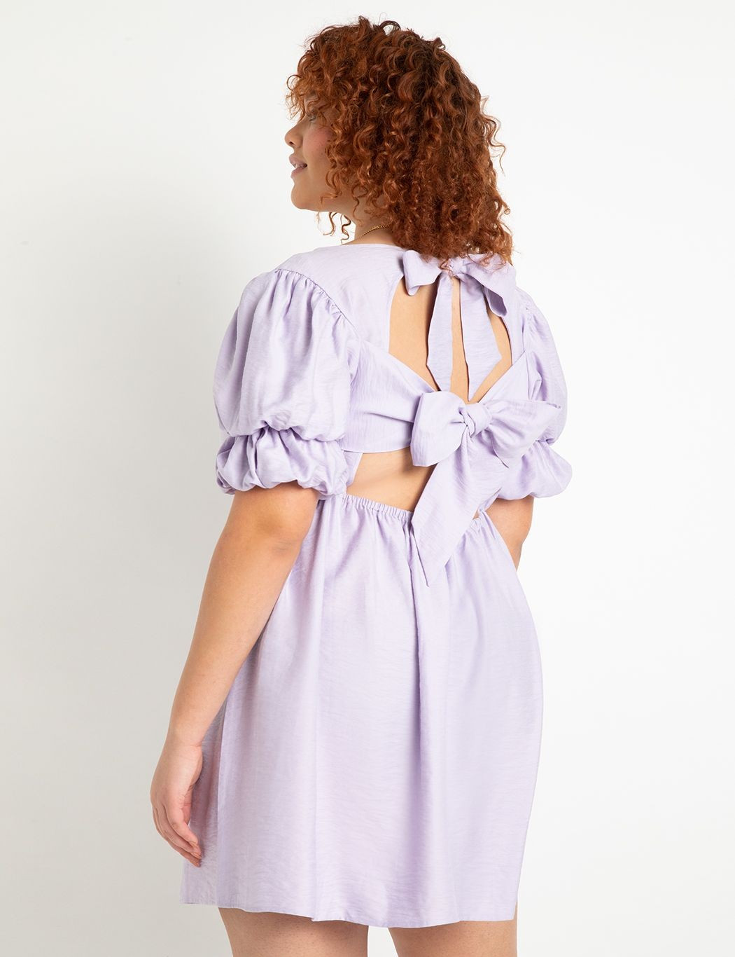 Tie Back Mini Dress | Women's Plus Size Dresses | ELOQUII | Eloquii
