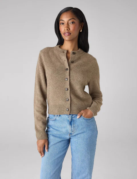 Jura Cardigan: Yak Wool, Coffee | With Nothing Underneath