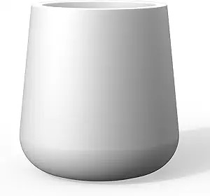 Kante 9.8-Inch Dia Round Concrete Garden Pot with Drainage Hole & Rubber Plug - Indoor/Outdoor La... | Amazon (US)